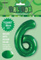 Emerald Green "6" Numeral Foil Balloon 86cm (34")